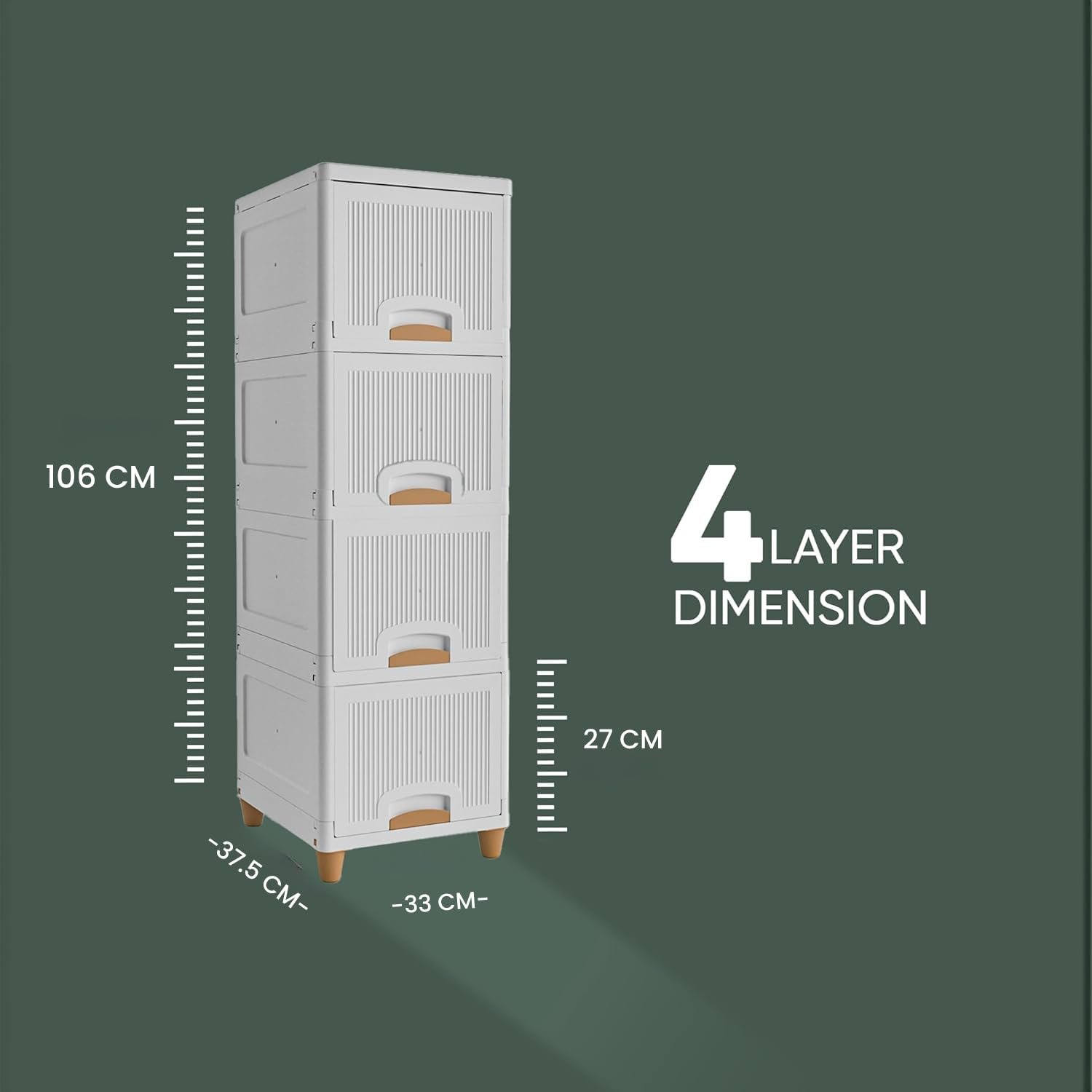 Plastic Wardrobe For Clothes : Versatile Plastic Cupboard For Storage Organizer & Organisers Storage Box for Ideal for Neat and Tidy Storage Solutions Almirah For Clothes (White, 4XL)